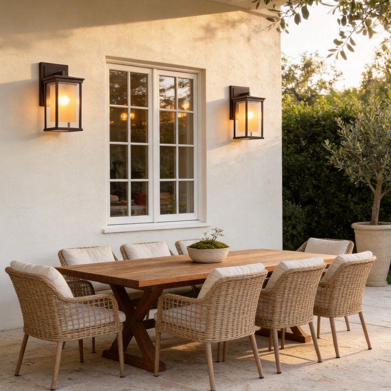 Outdoor wall mounted light black square aluminum light offers durable, weather resistant design with modern style for exterior walls.