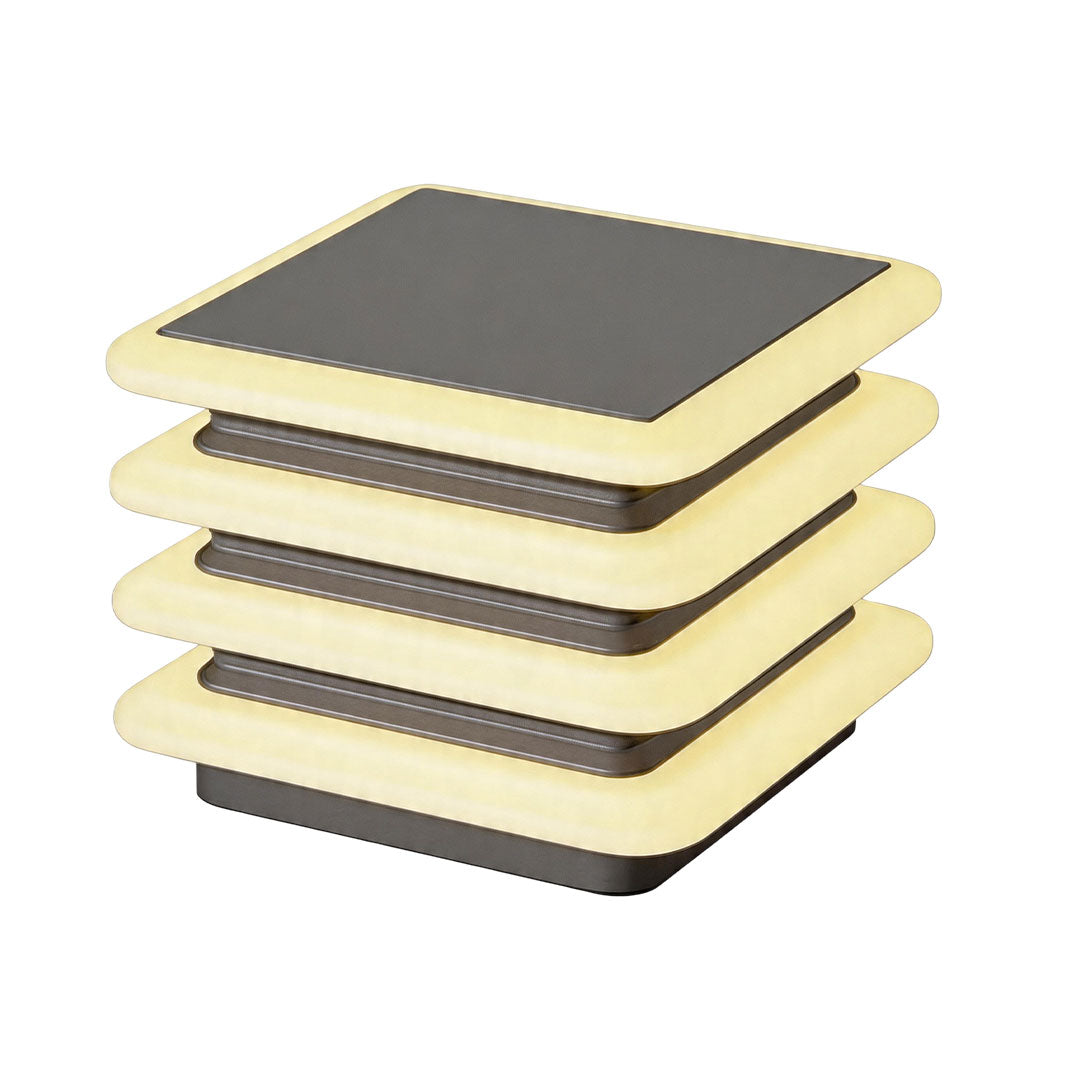 Outdoor wall pillar lights product image with compact square design on white background.
