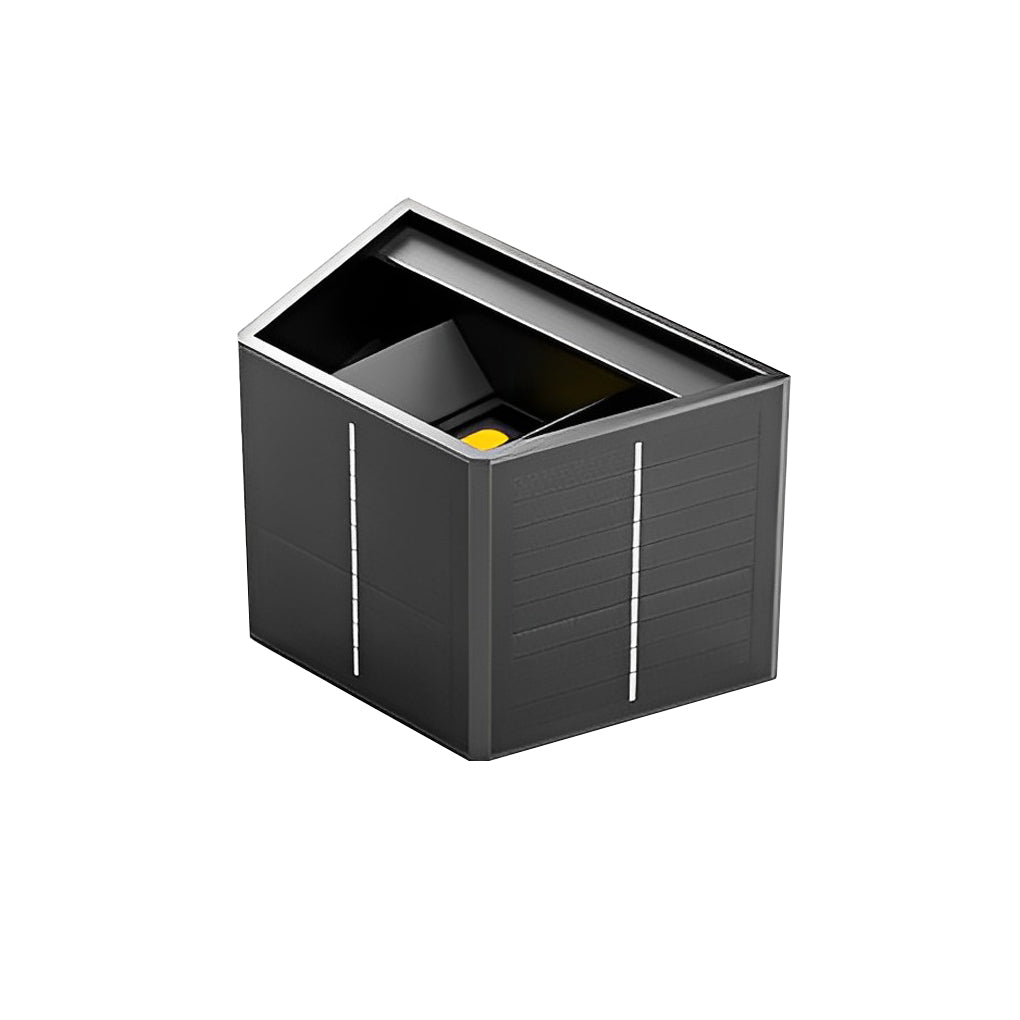 Outdoor wall sconce up and down lighting with dimensions, providing installation specifications.