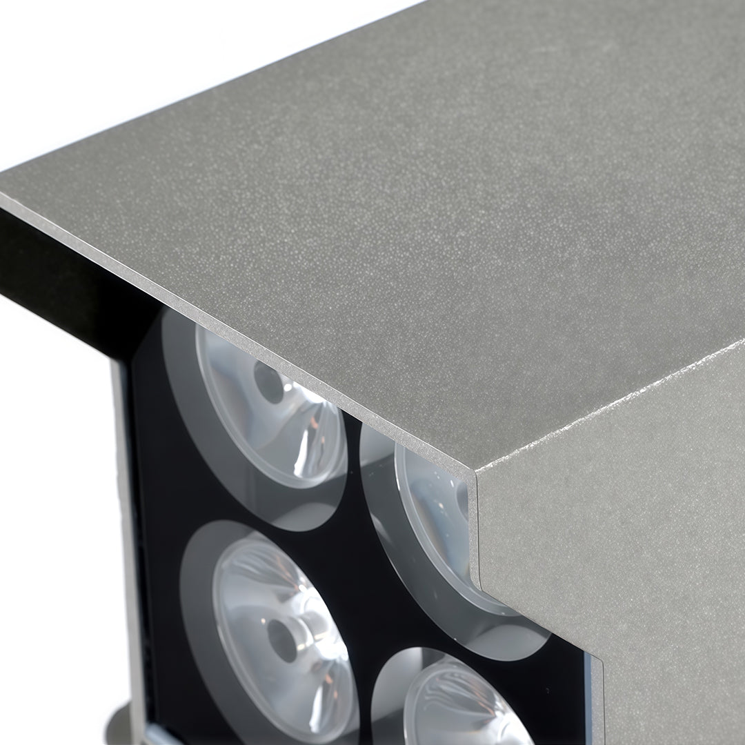 Outdoor wall wash lights bidirectional square led lamp creates balanced up and down illumination to enhance exterior walls with a modern architectural look.