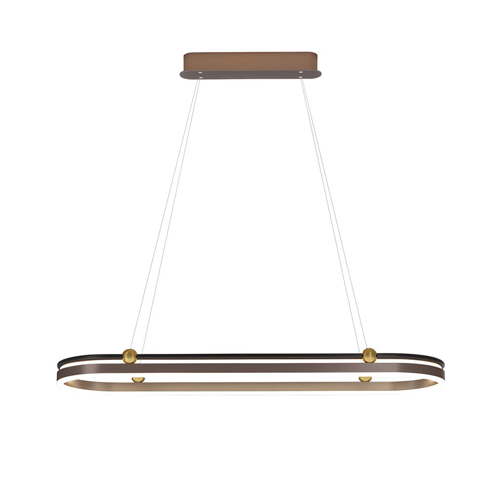 Oval Ring Aluminum Simple Modern Dining Room Chandeliers Hanging Lamp