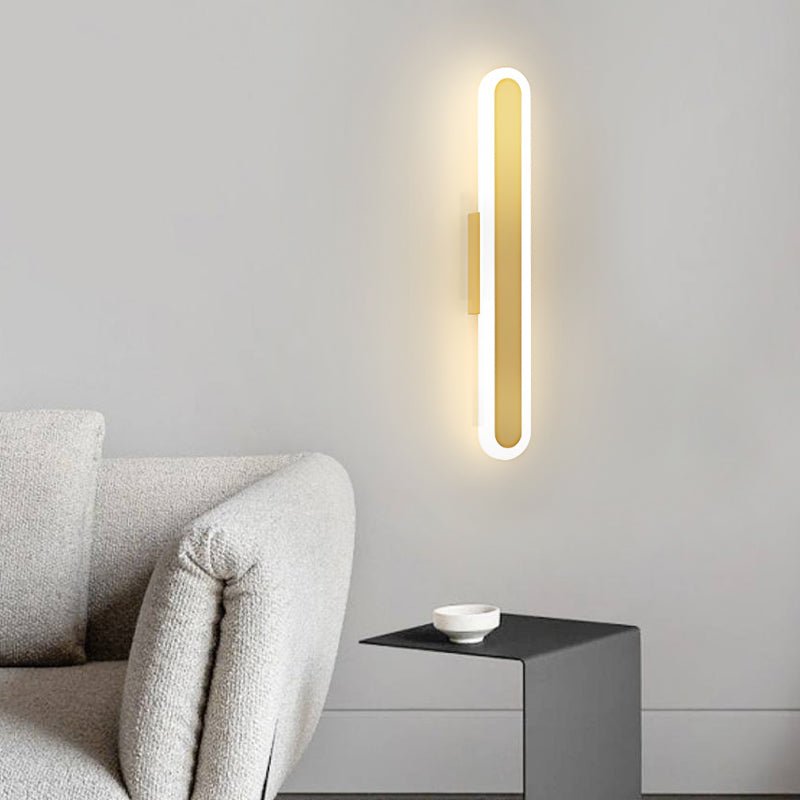 Oval Shaped Minimalist LED 3 Step Dimming Modern Indoor Wall Lights