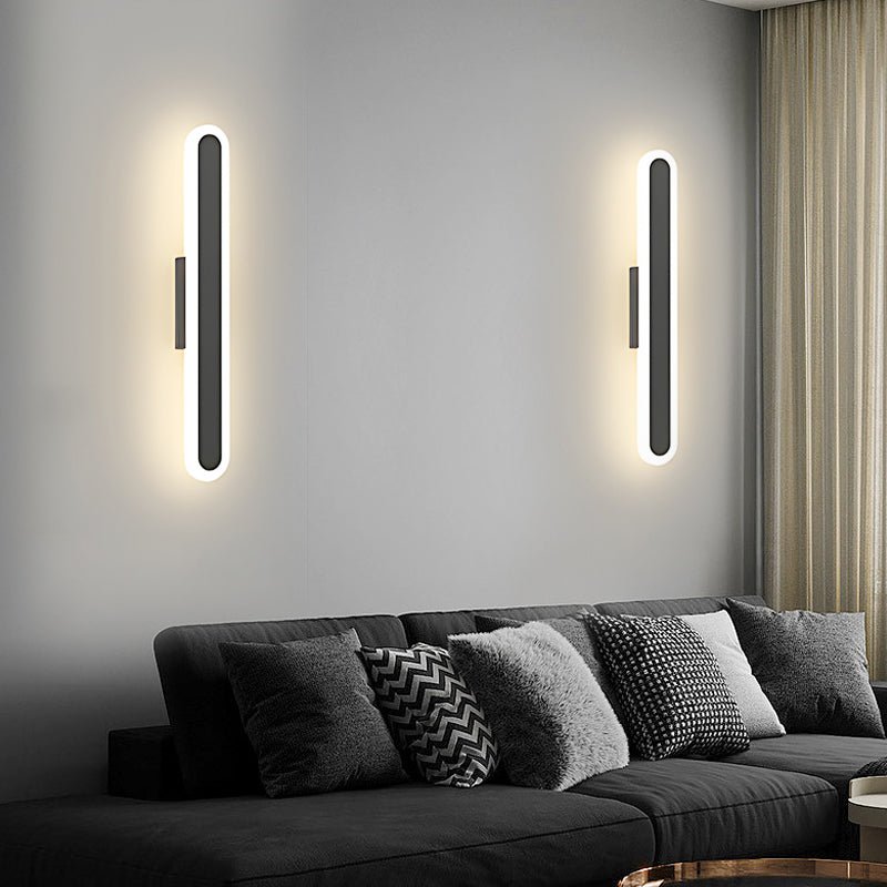 Oval Shaped Minimalist LED 3 Step Dimming Modern Indoor Wall Lights