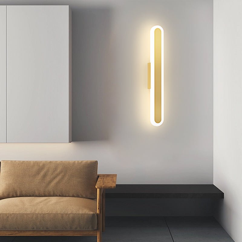Oval Shaped Minimalist LED 3 Step Dimming Modern Indoor Wall Lights