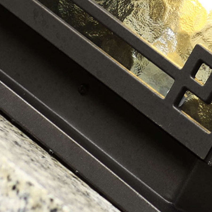 Pagoda-style outdoor garden pillar light showing detailed craftsmanship and traditional Japanese lantern design