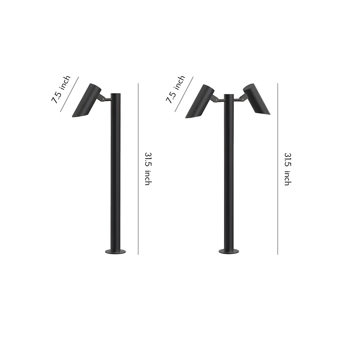 Slim modern path lights led with dual-head design displayed on a clean white background.
