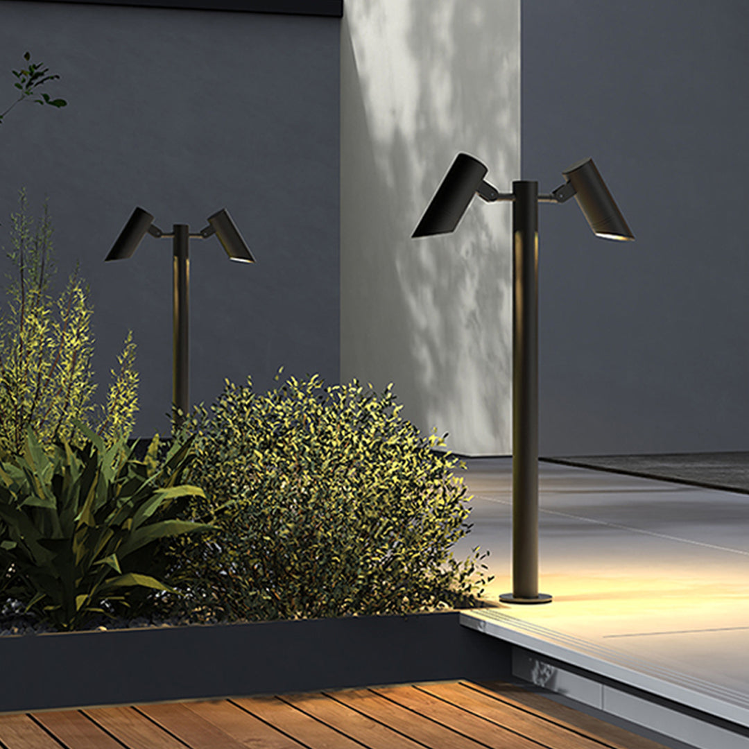 Night garden environment featuring path lights led providing focused downward illumination.