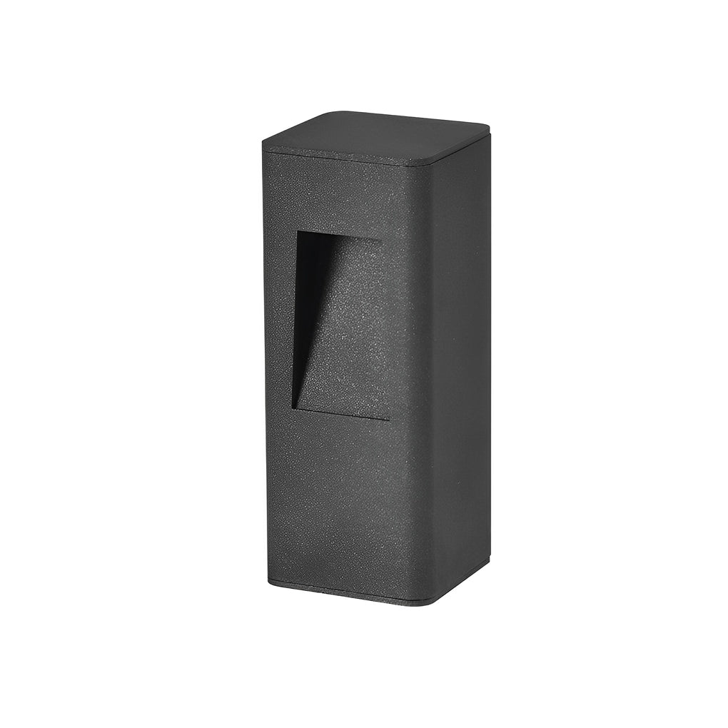 Pathway bollard light in a minimalist design, displayed from an angled perspective.