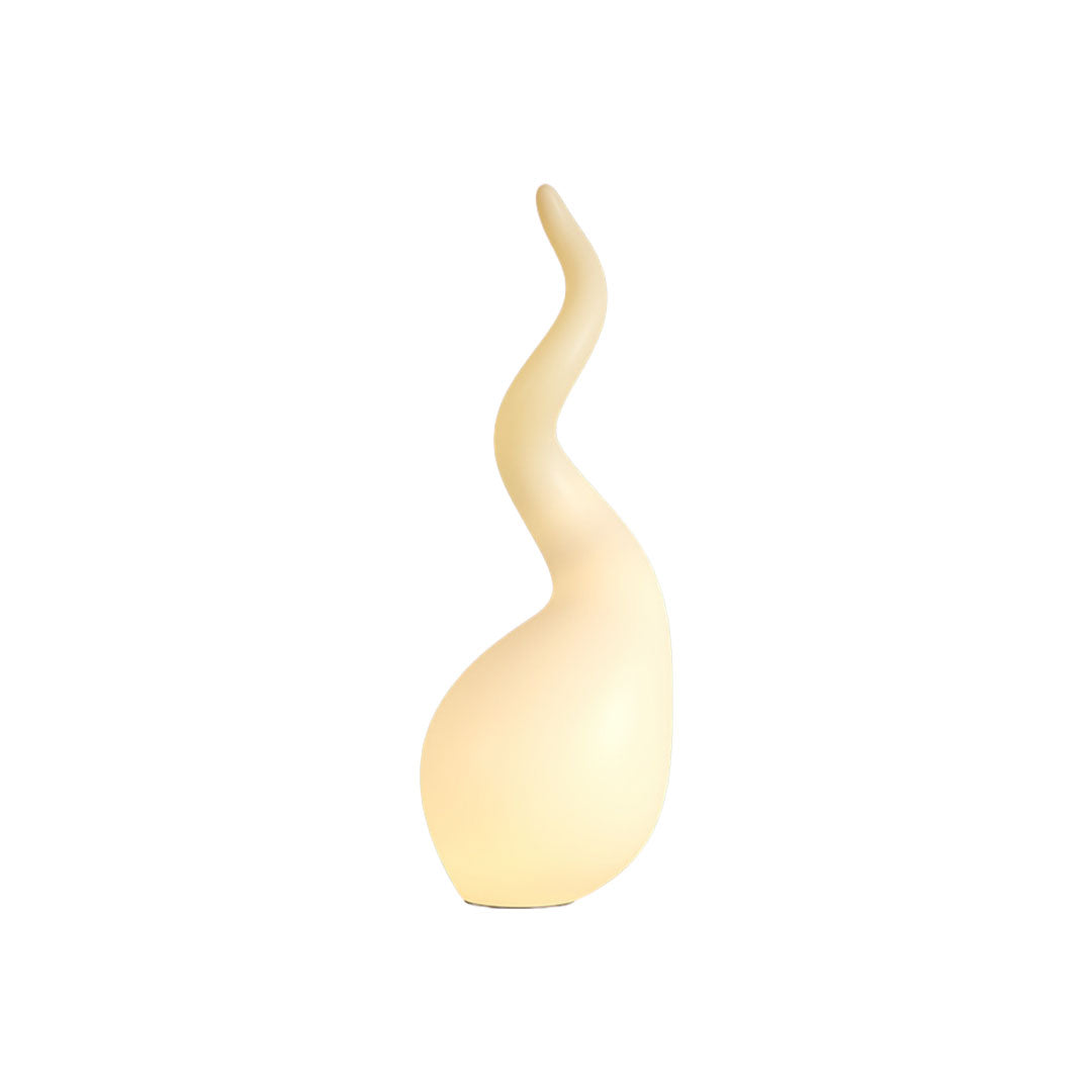 Patio outdoor floor lamps product image with artistic curved silhouette on white background.