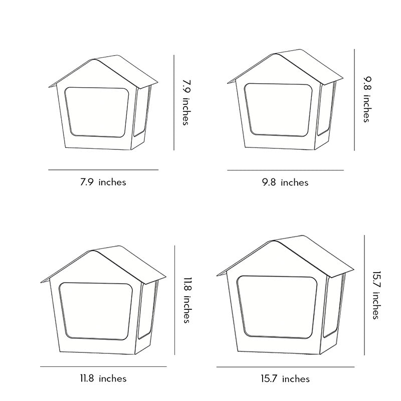 Technical diagram showing dimensions and structure of patio pillar lights models.