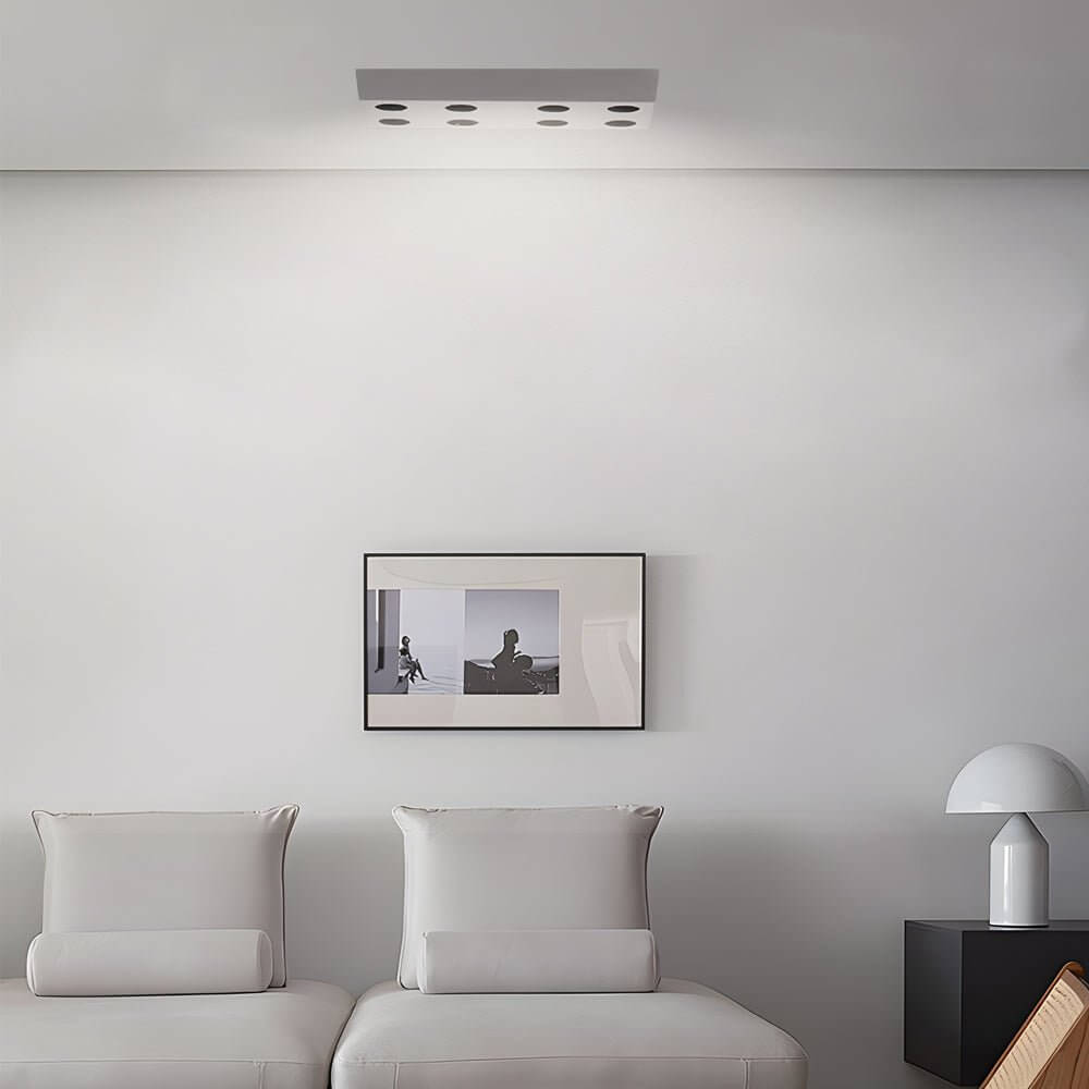 Peg Rectangular 6/8 - Light White LED Flush Mount Light