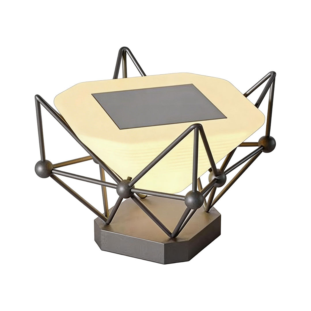 Pillar lights for garden with a black metal frame and solar panel, ideal for pathways.