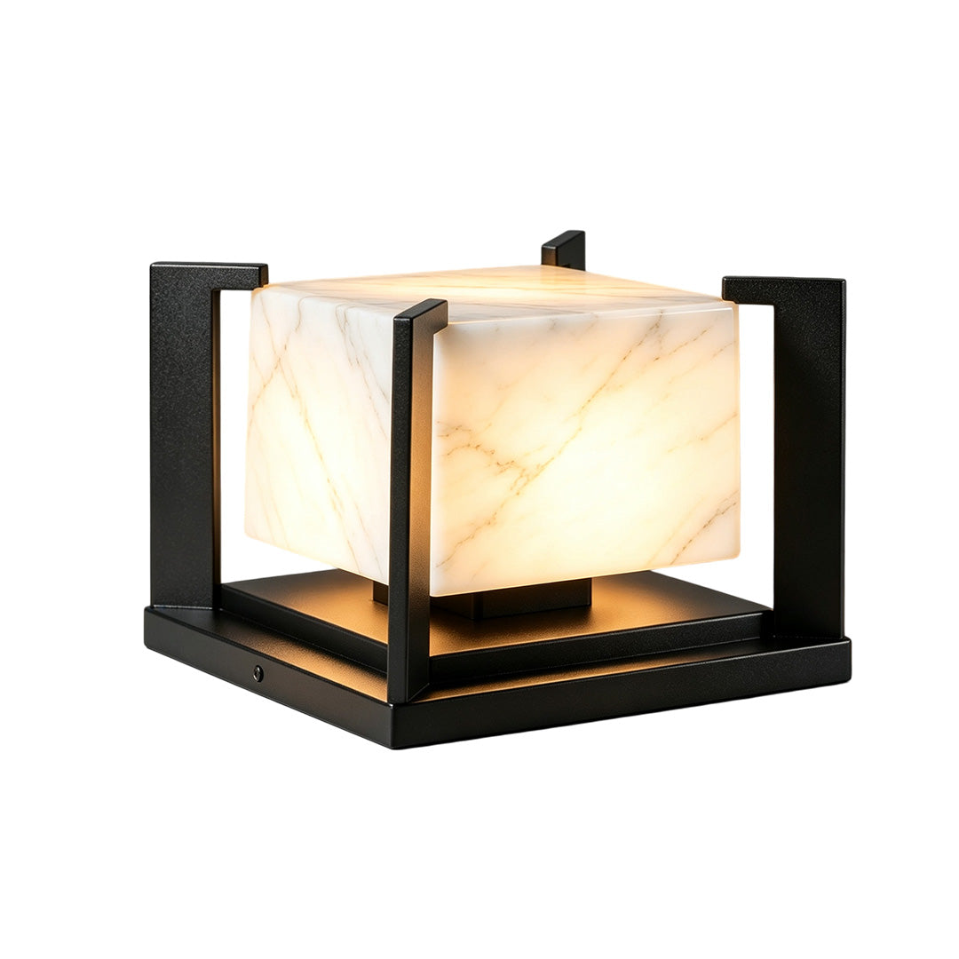 Pillar solar garden lights providing energy-efficient illumination for pathways, gardens, and outdoor spaces