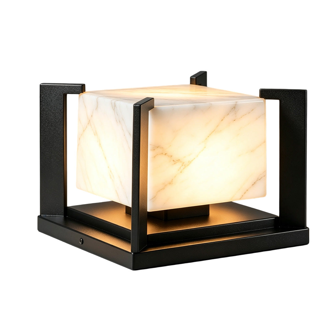 Pillar solar garden lights providing energy-efficient illumination for pathways, gardens, and outdoor spaces