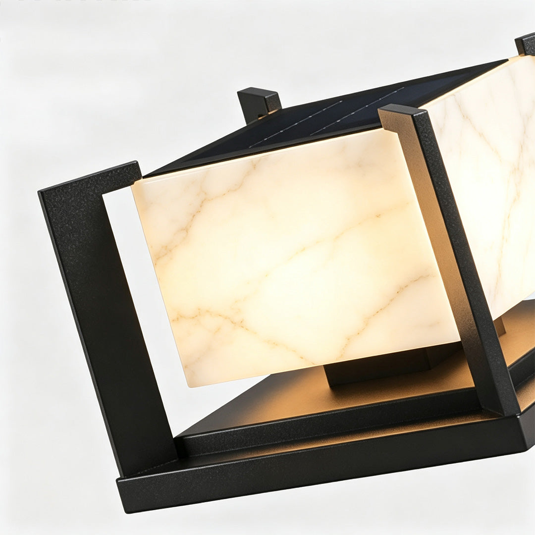 Pillar solar garden lights providing energy-efficient illumination for pathways, gardens, and outdoor spaces