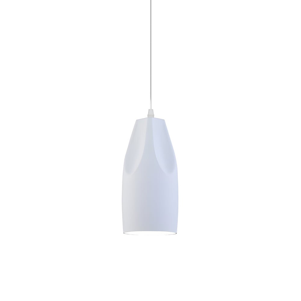 Pleat Box LED Pendant Light 1 - Light Black/White Aluminum Hanging Lamp