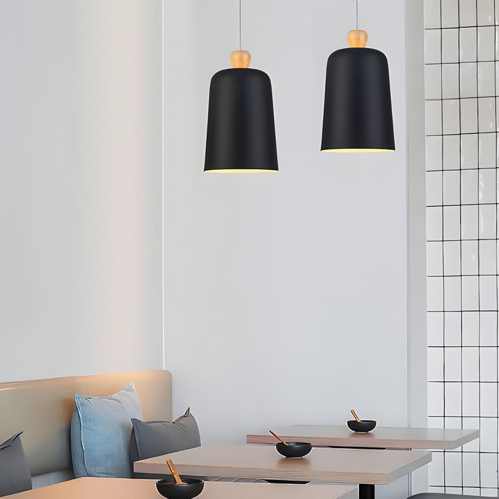 Pleat Box LED Pendant Light 1 - Light Black/White Aluminum Hanging Lamp