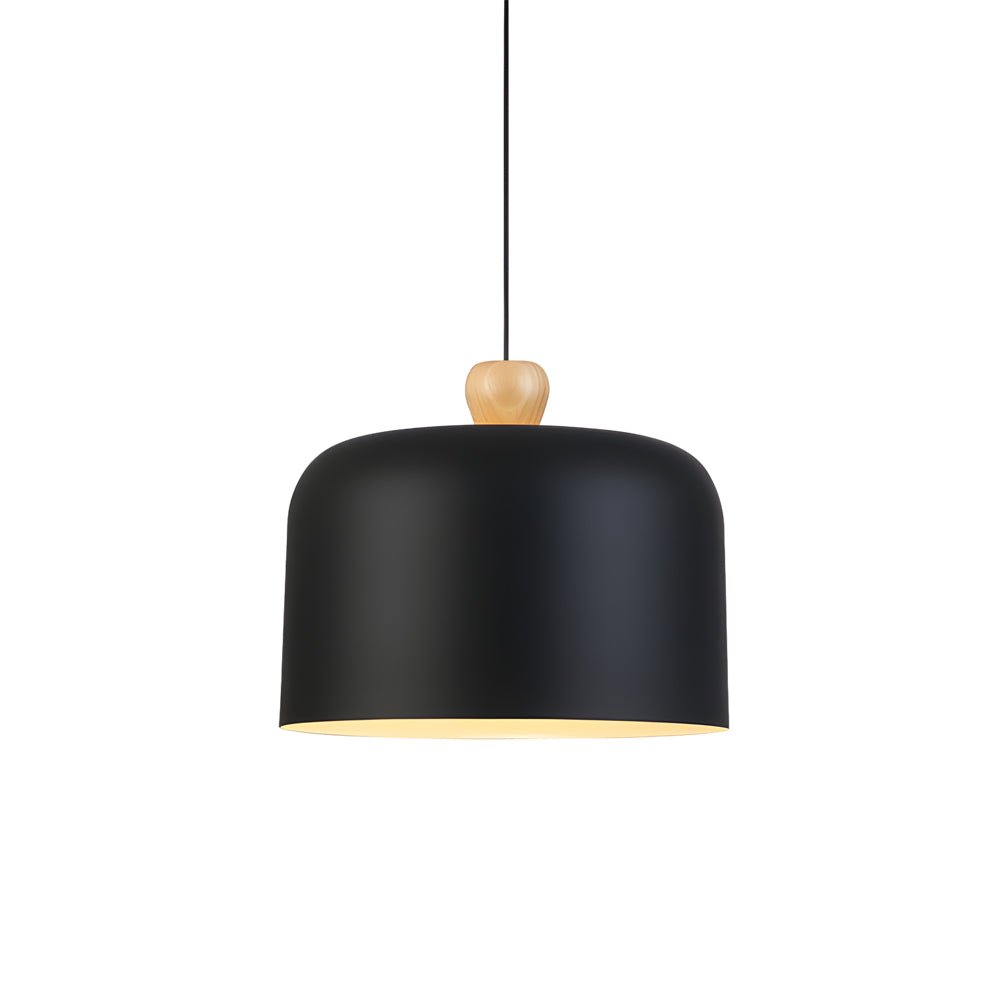 Pleat Box LED Pendant Light 1 - Light Black/White Aluminum Hanging Lamp