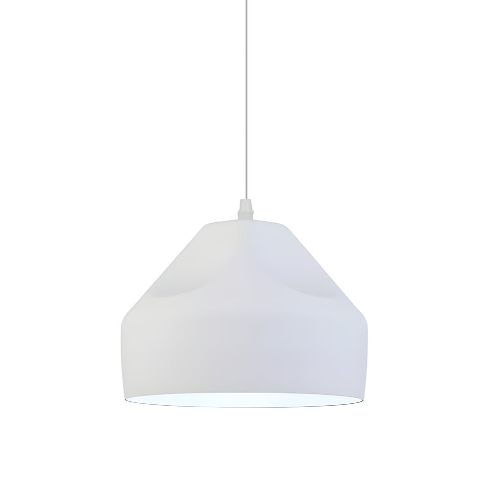 Pleat Box LED Pendant Light 1 - Light Black/White Aluminum Hanging Lamp