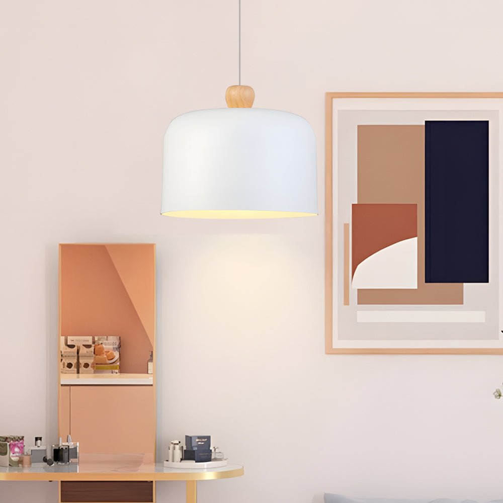 Pleat Box LED Pendant Light 1 - Light Black/White Aluminum Hanging Lamp