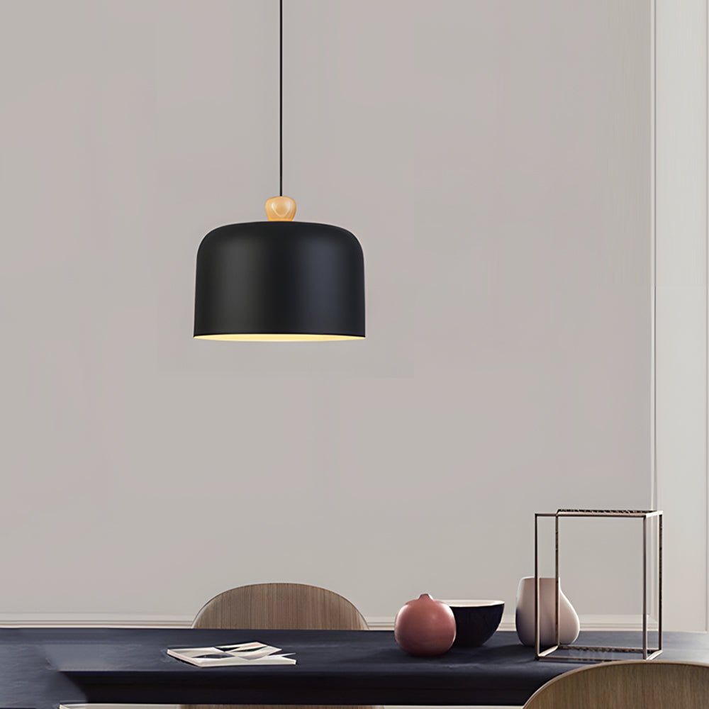 Pleat Box LED Pendant Light 1 - Light Black/White Aluminum Hanging Lamp