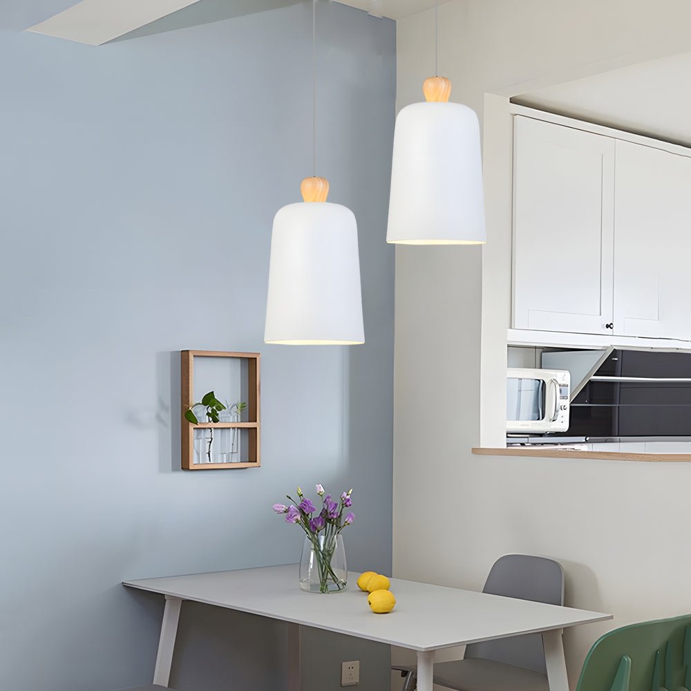 Pleat Box LED Pendant Light 1 - Light Black/White Aluminum Hanging Lamp