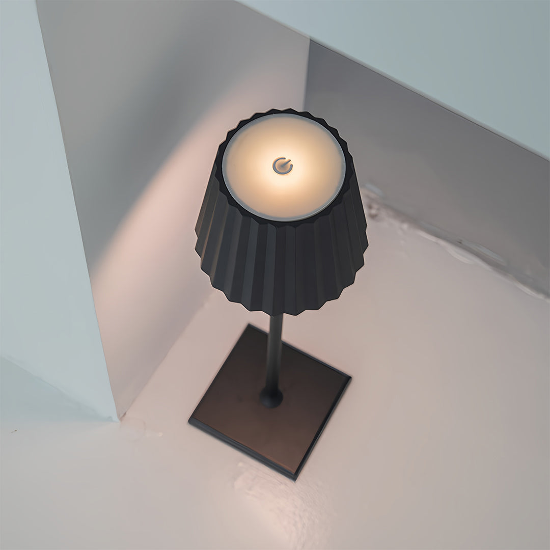 Premium modern metal table lamp featuring adjustable design with warm LED illumination capabilities