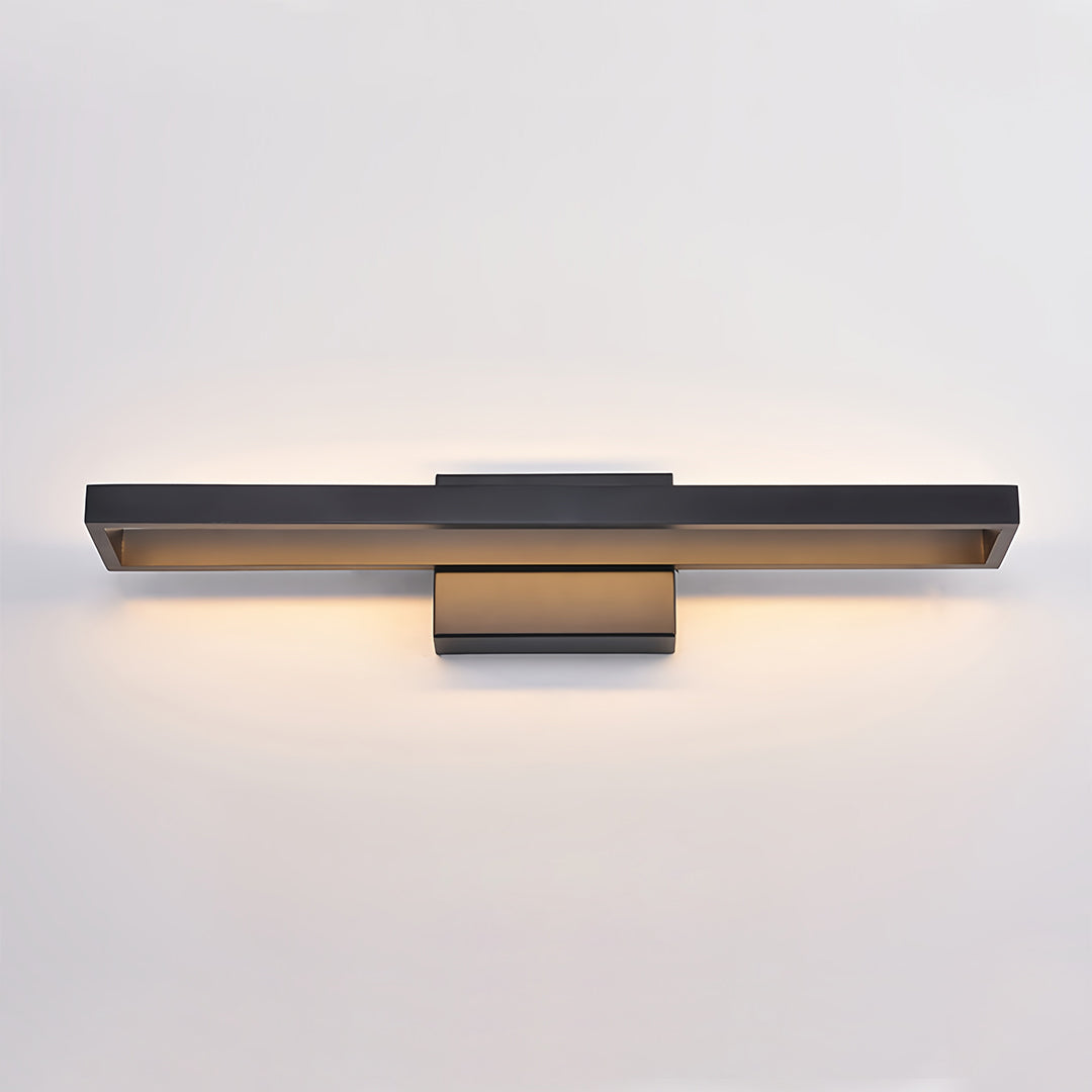 Premium black vanity bathroom light with extended LED bar design for modern bathroom lighting