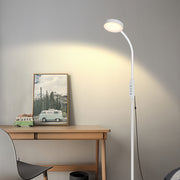 Premium led reading floor lamp positioned near desk in contemporary home office setting
