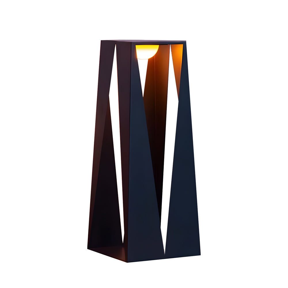 Professional landscape lighting flood lights with modern angular design providing directional illumination for architectural lighting applications