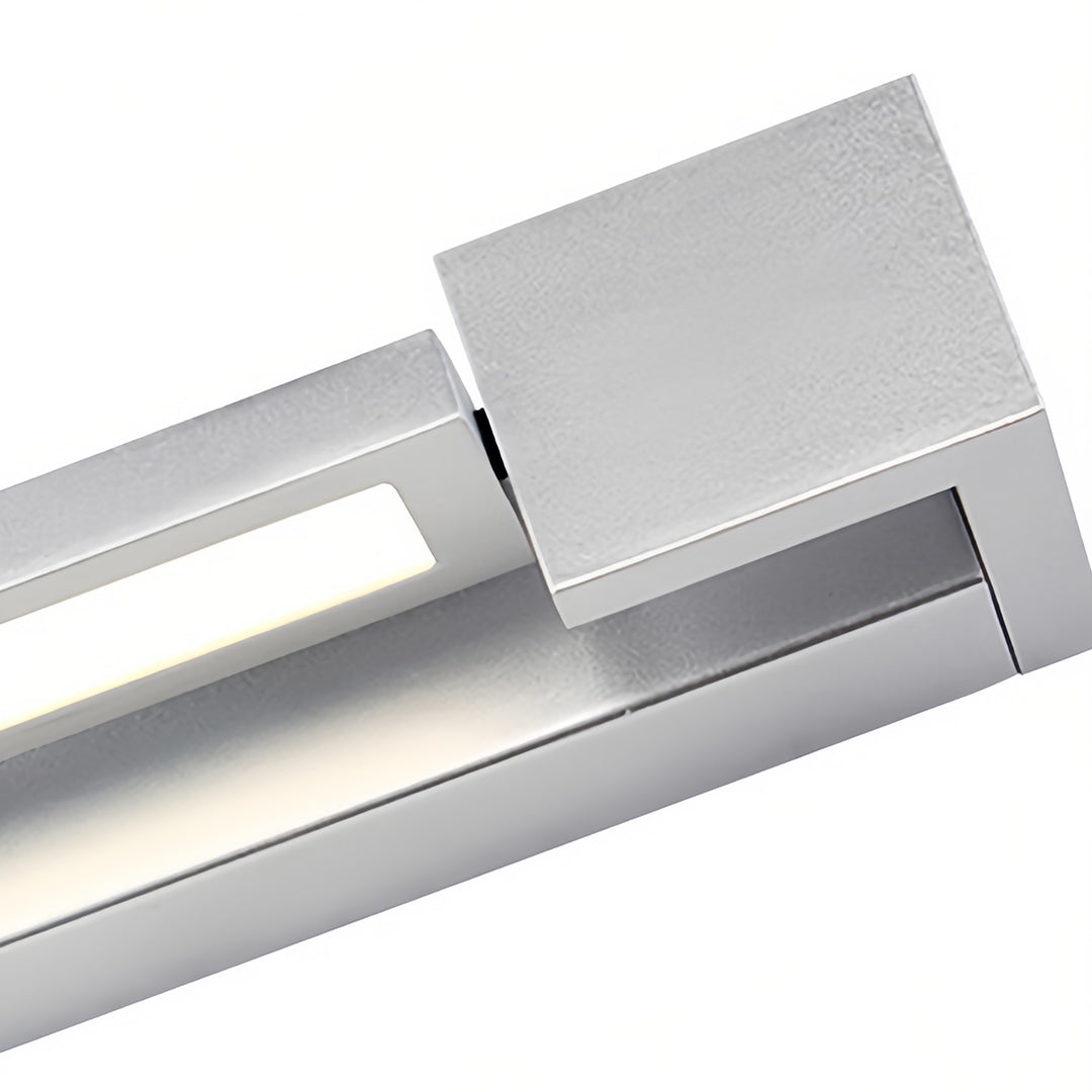 Professional chrome bathroom vanity light with adjustable positioning for optimal lighting control