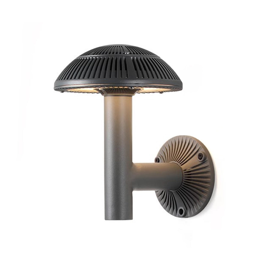 Professional bollard light with dome shade and cylindrical post for commercial landscape lighting