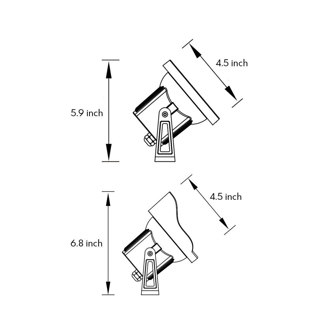 Professional LED floodlight with adjustable mounting bracket and heat sink design for architectural illumination