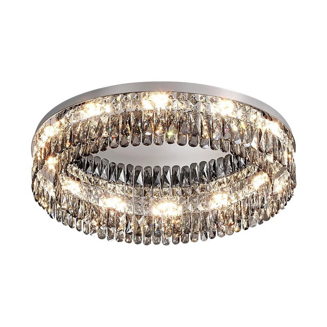 Luxurious ceiling round led lights featuring ornate crystal design perfect for upscale interior spaces