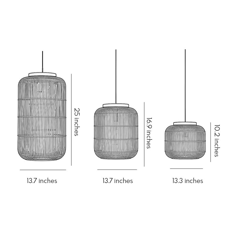 Rattan light pendants adding natural texture and warm ambient illumination to interior spaces