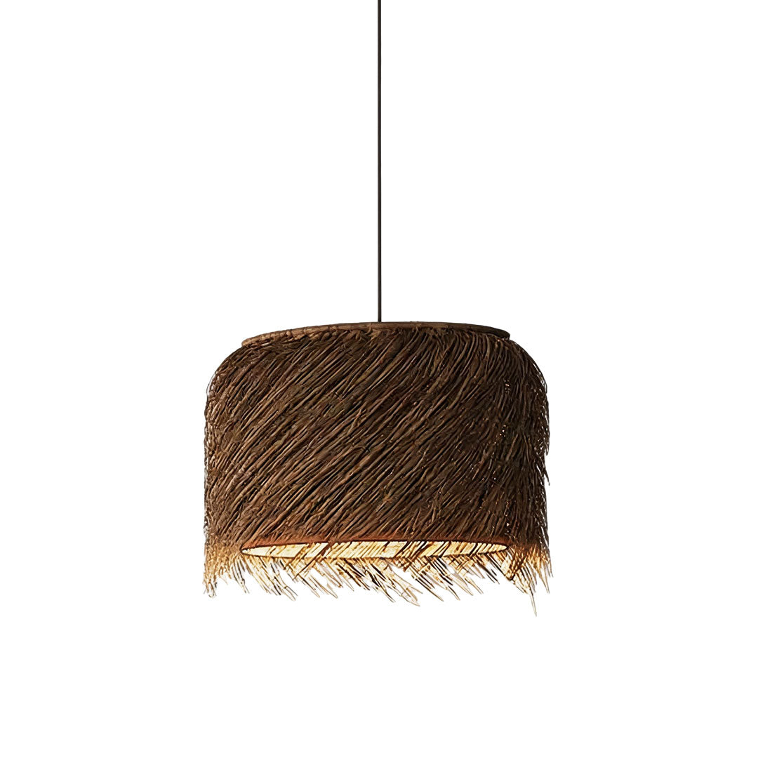 Rattan lighting pendants providing natural elegance and warm ambient illumination