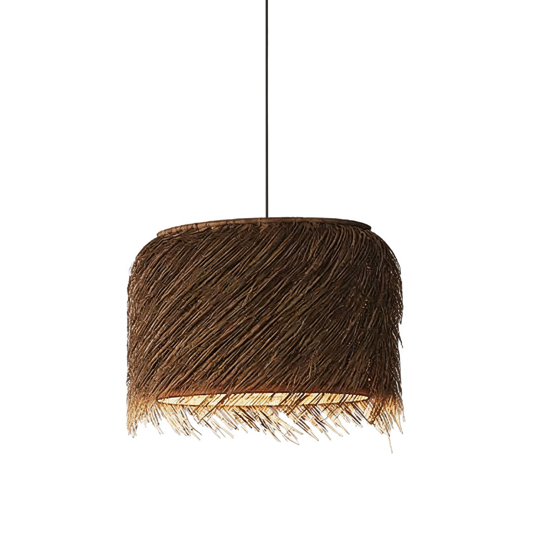 Rattan lighting pendants providing natural elegance and warm ambient illumination