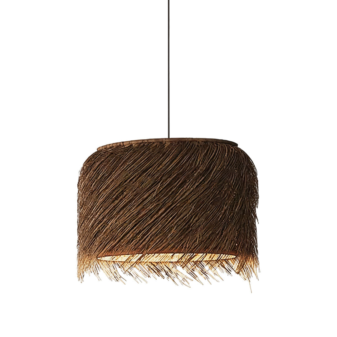 Rattan lighting pendants providing natural elegance and warm ambient illumination
