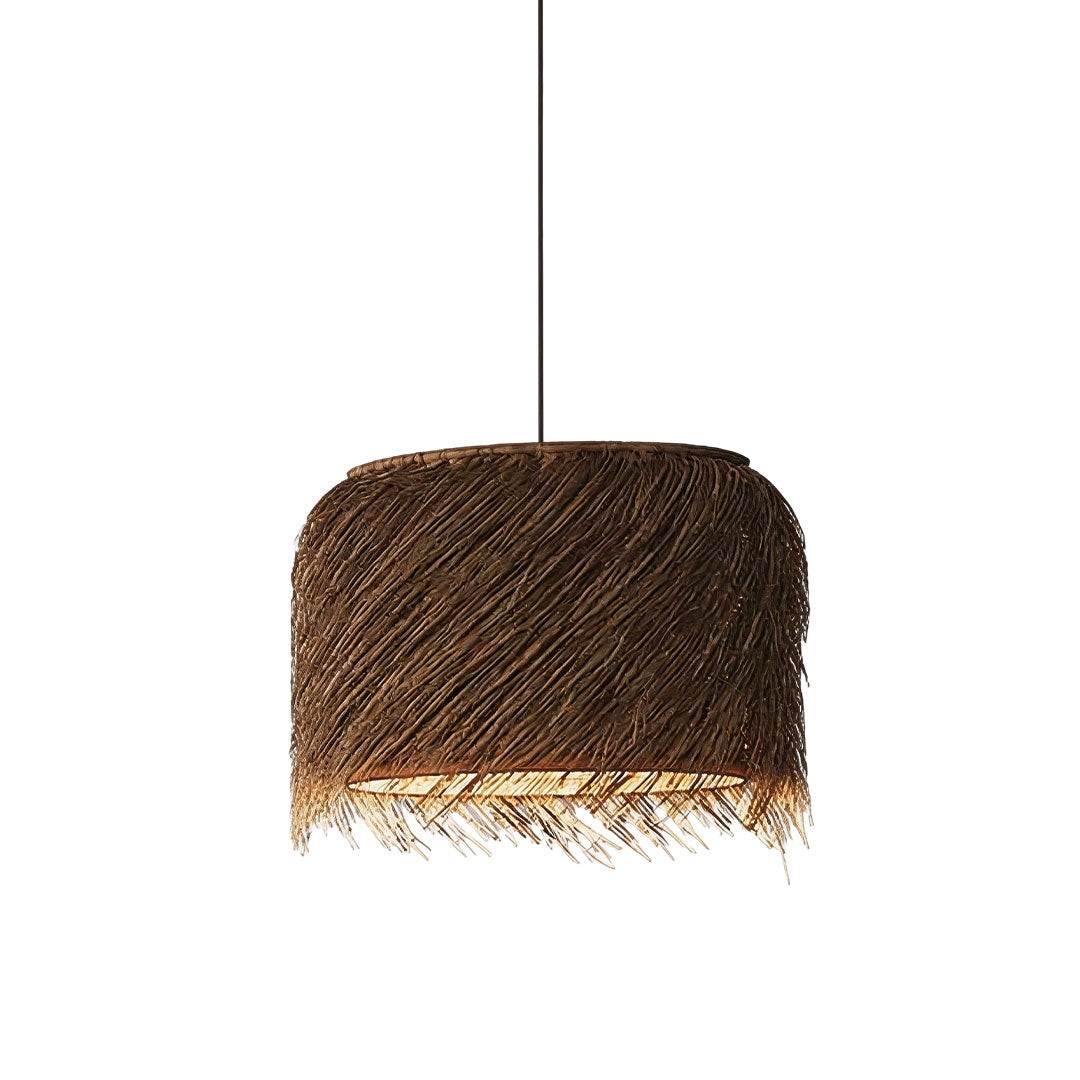 Rattan lighting pendants providing natural elegance and warm ambient illumination