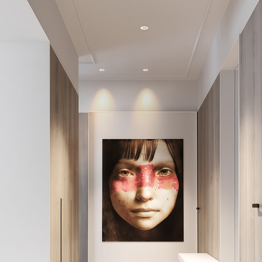 Recessed LED ceiling light illuminating minimalist hallway corridor with clean modern aesthetic