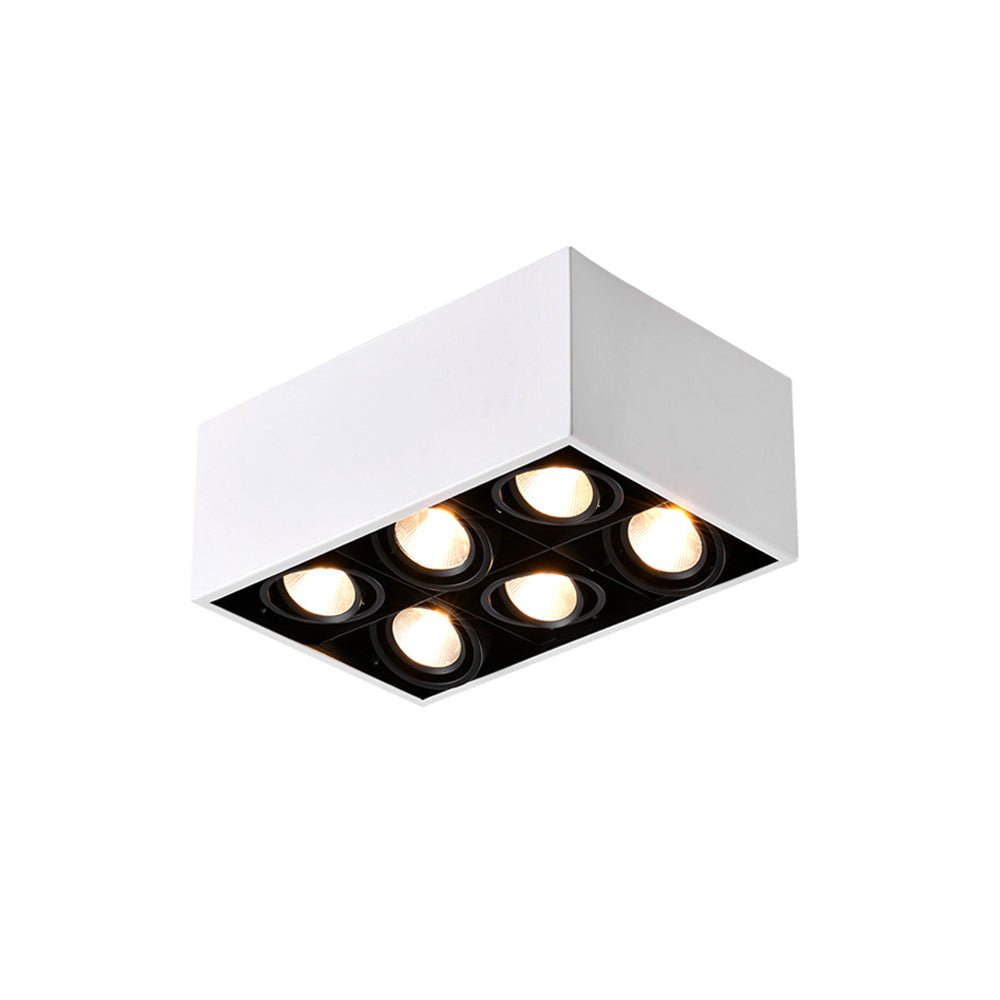 Rectangle Adjustable 6 - Head Flush Mount Ceiling Lights Spotlight