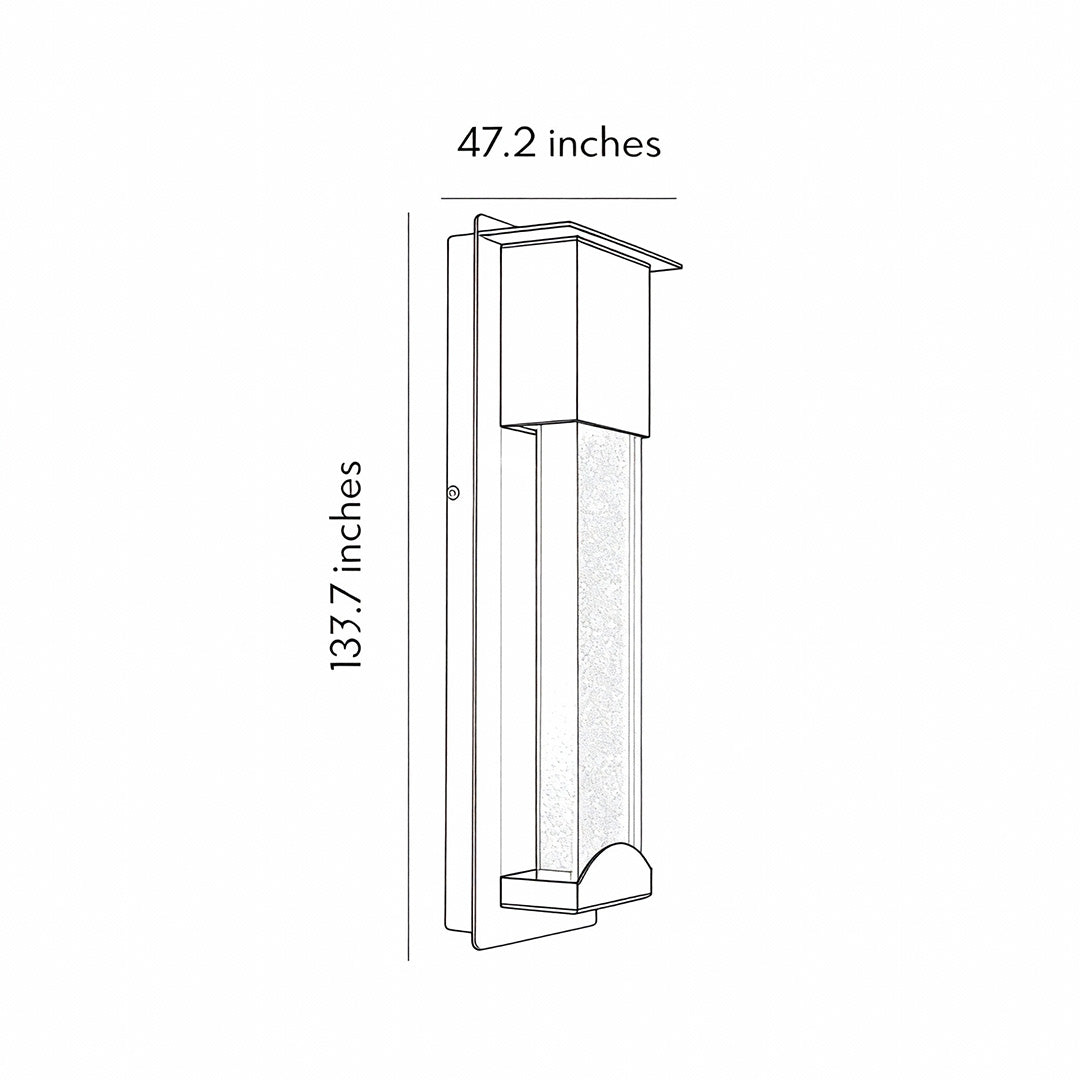 Single rectangular outdoor wall lights product image.