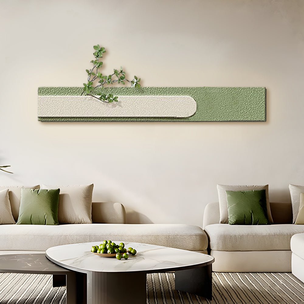 Rectangular Three - Dimensional Sandstone USB Remote LED Wall Lamp Painting