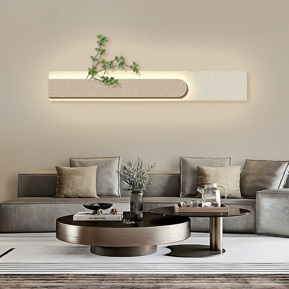 Rectangular Three - Dimensional Sandstone USB Remote LED Wall Lamp Painting