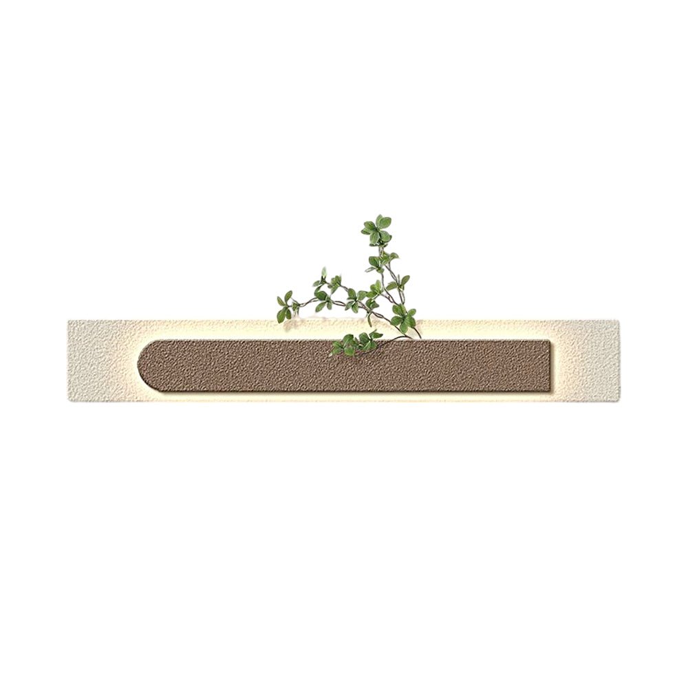 Rectangular Three - Dimensional Sandstone USB Remote LED Wall Lamp Painting