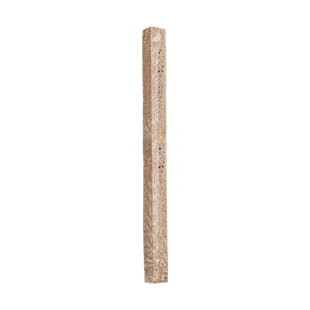 Up down lighting wall sconce featuring a tall rectangular stone body for modern interiors.