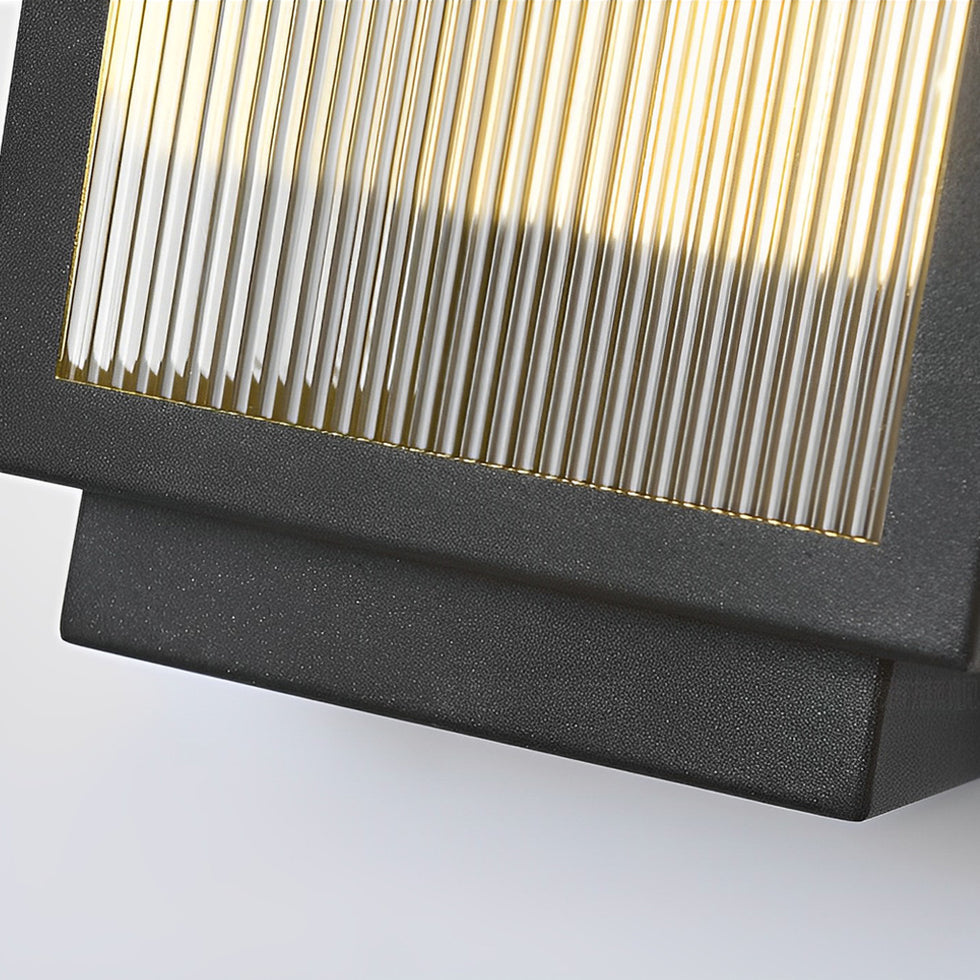 Reeded Glass Light - Modern Black Vertical Sconce – Dazuma