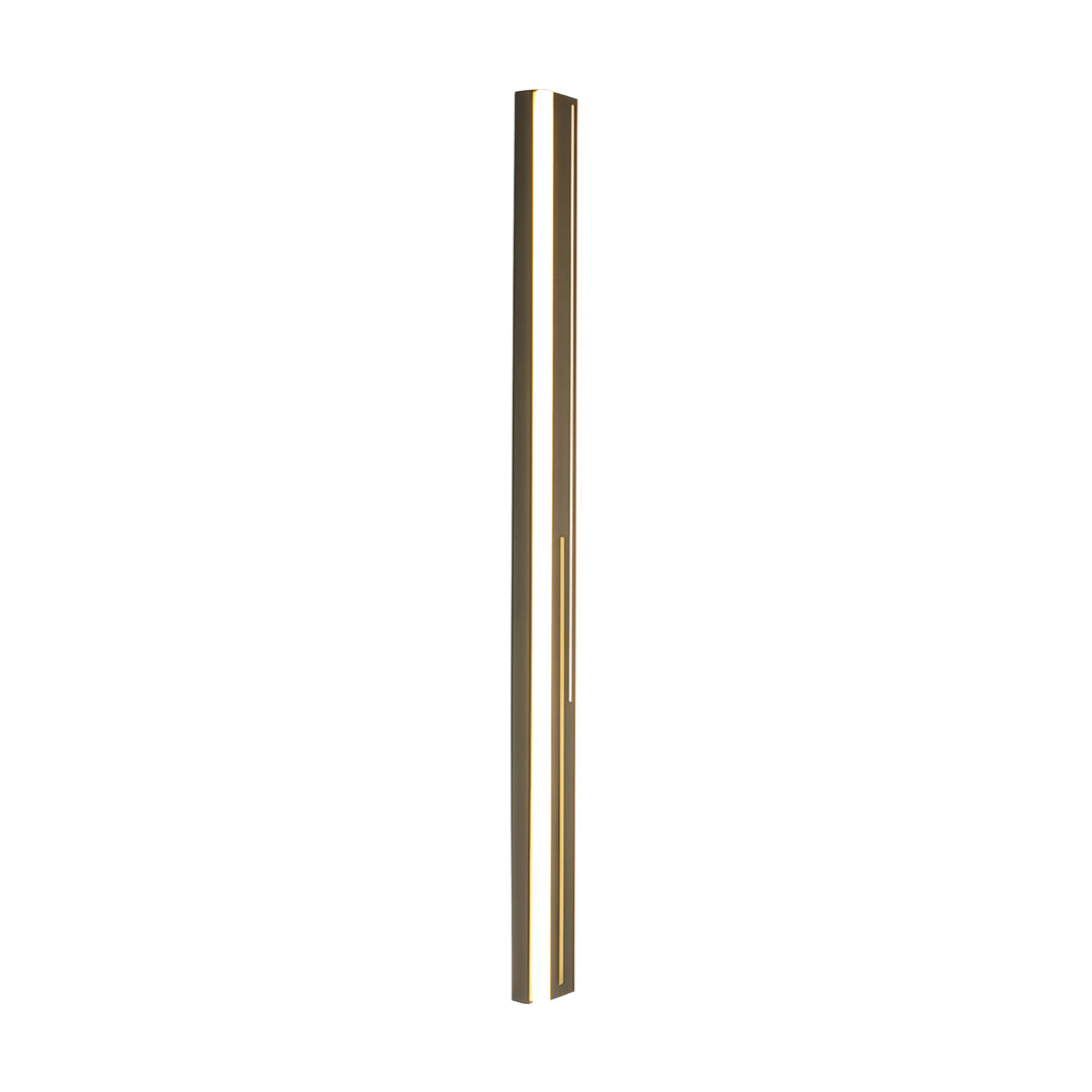 Refined outdoor wall mount lighting with vertical linear design and bronze-gold metallic finish
