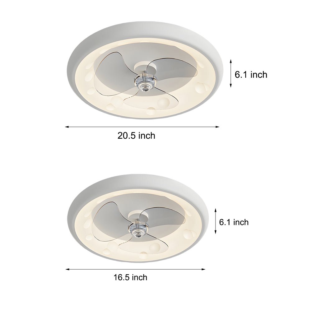 Remote Controlled Modern 4 - Speed LED Ceiling Fan Lamp, 3 Blades
