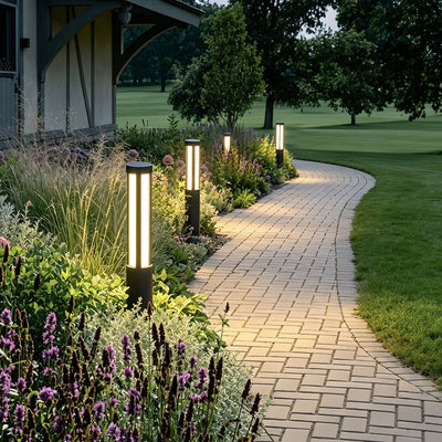 Residential Bollard Lights Modern Cylindrical LED Landscape Light